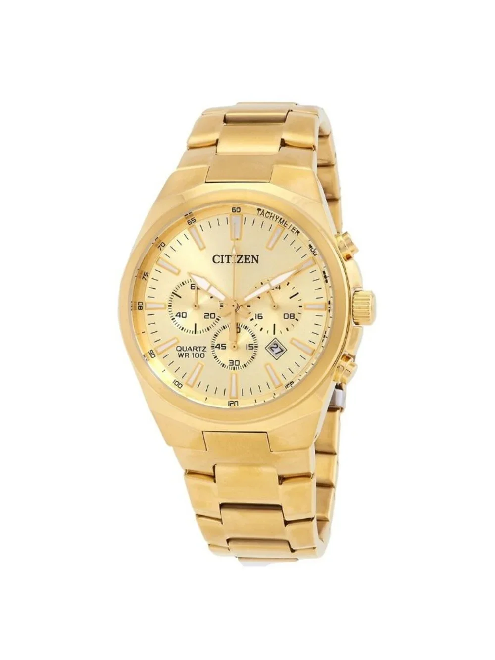 NWT Citizen Chronograph Quartz Gold Dial Men's Watch